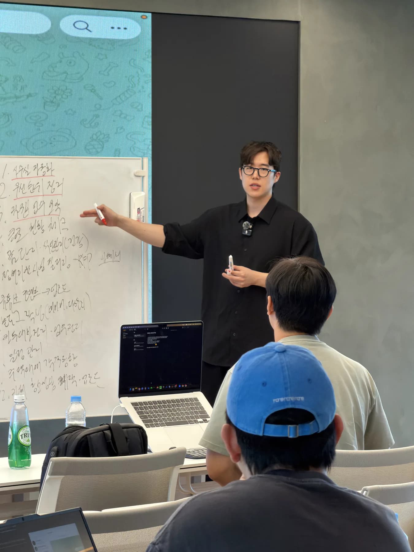 Instructor explaining code live
