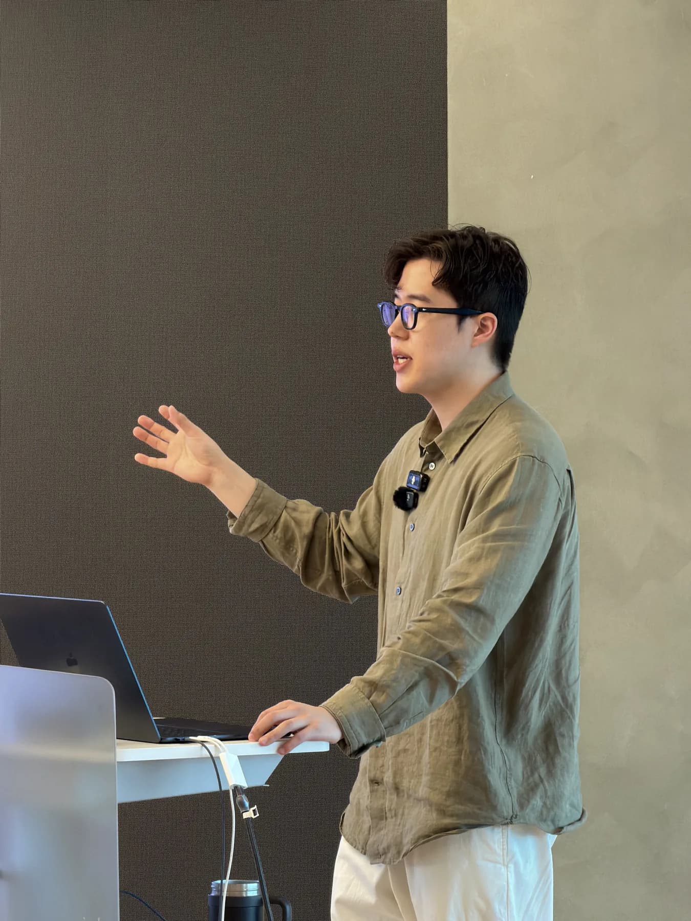 Instructor explaining code live