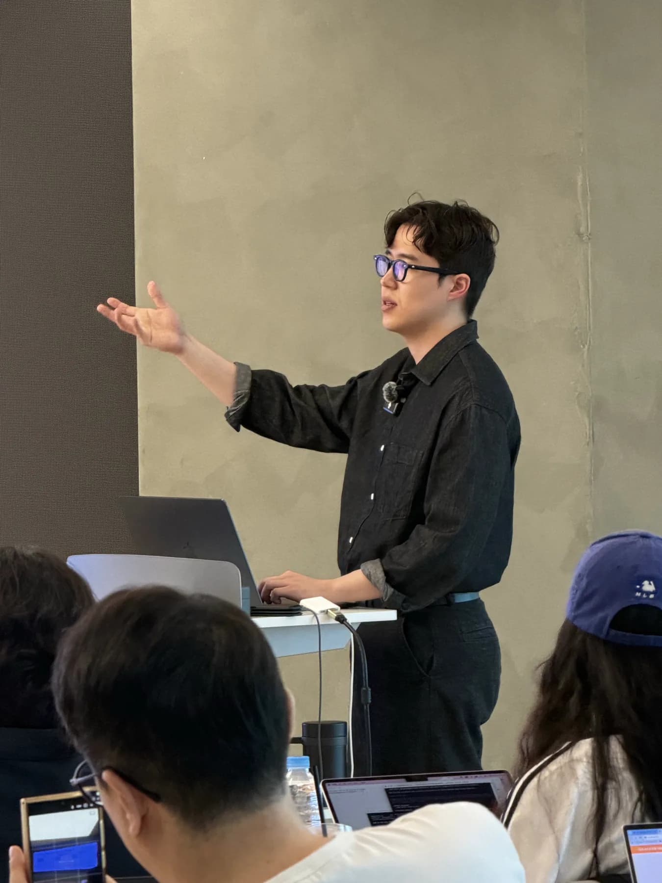 Instructor explaining code live